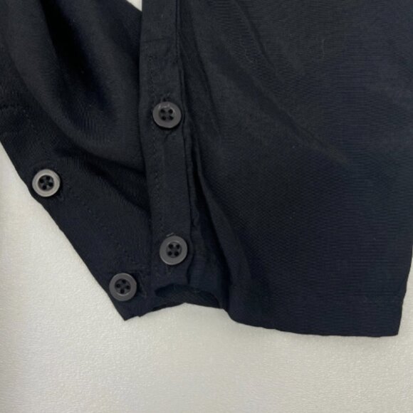 Aoyama Itchome Anthropologie Black Tuxedo Dress Asymmetrical 100% Viscose - Picture 6 of 11